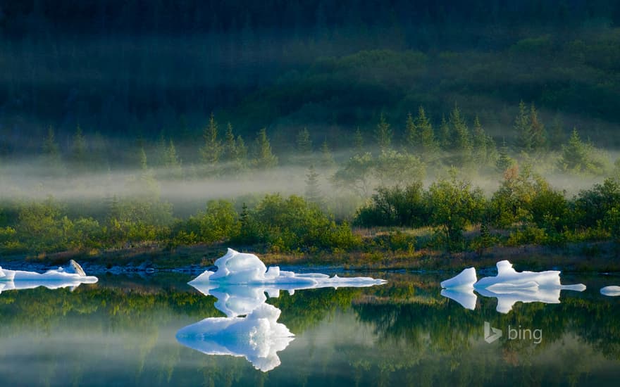 Bear Glacier Lake in Kenai Fjords National Park, Alaska