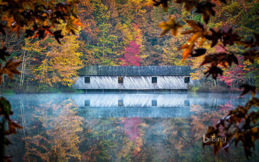 Cambron Covered Bridge in Green Mountain Park, near Huntsville, Alabama