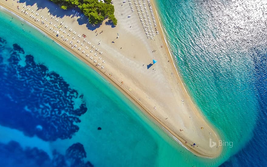 Zlatni Rat on Brač island, Croatia