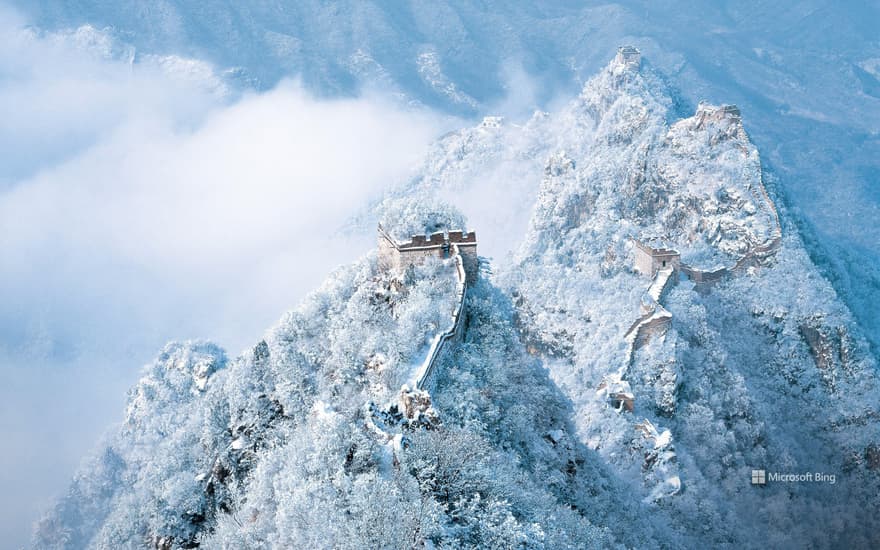 Snow on the Great Wall, China