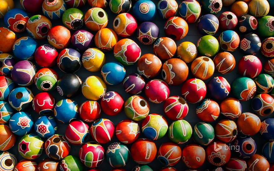 Decorative clay pots, Saturday art market in Maputo, Mozambique