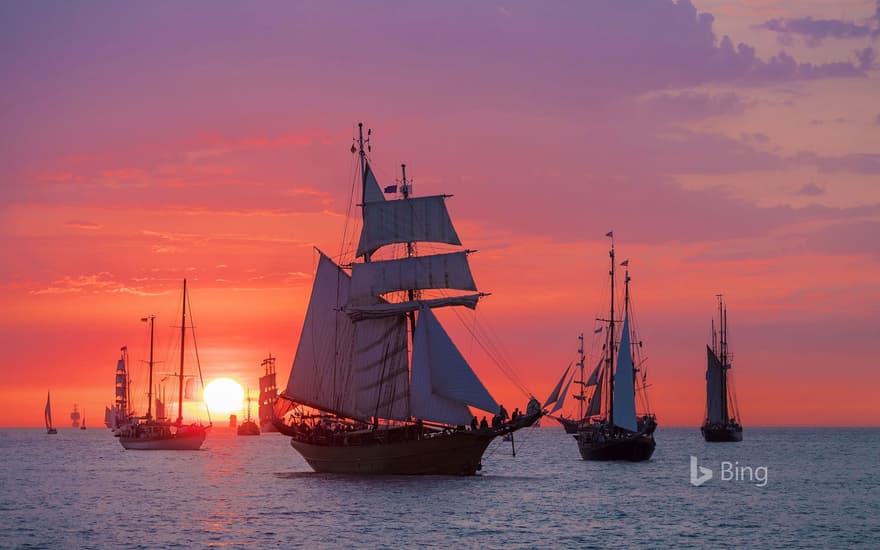 Sailboats in Warnemünde, Germany