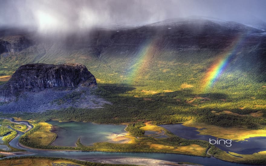 Rapa River Valley in Sarek National Park, northern Sweden