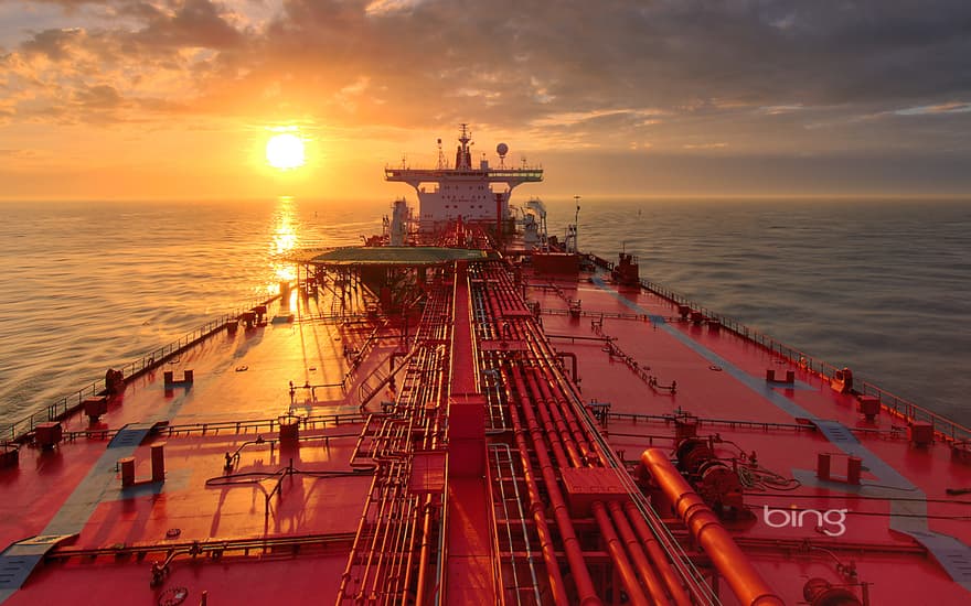 Oil tanker near Galveston, Texas